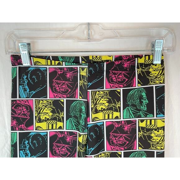 3/20 Star Wars Junior's Sz M Stretch Leggings Pop Art Colors All Over Print - Picture 3 of 8